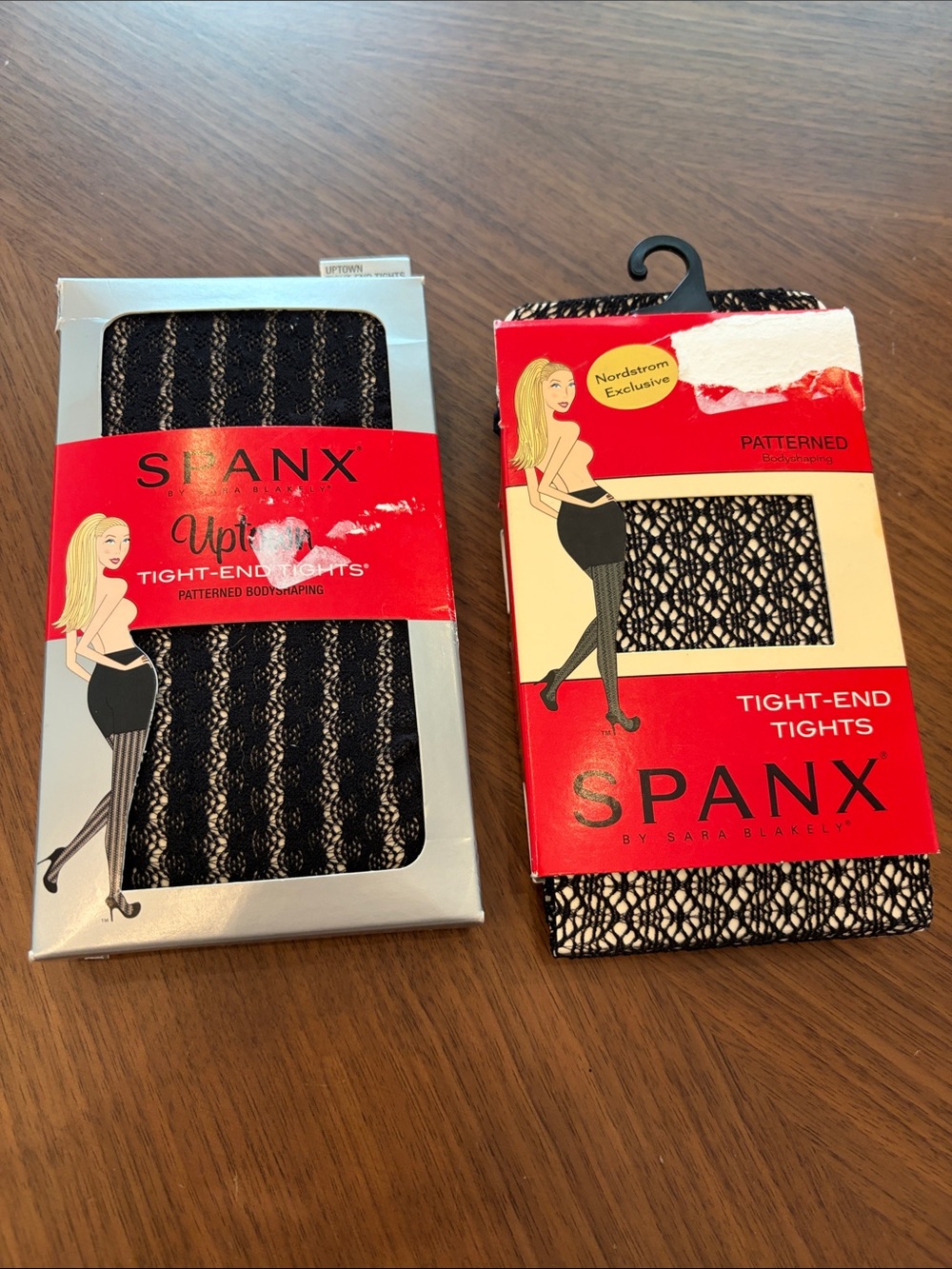 Spanx Tights Size A Patterned Black-2Pairs NEW